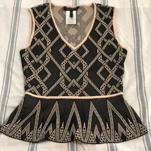 BCBG MaxAzria Alonya Peplum Top